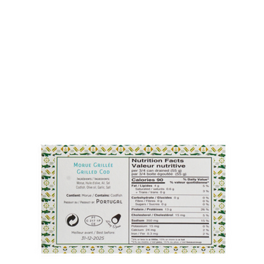 Filets de morue grillés à l'ail et à l'huile d'olive