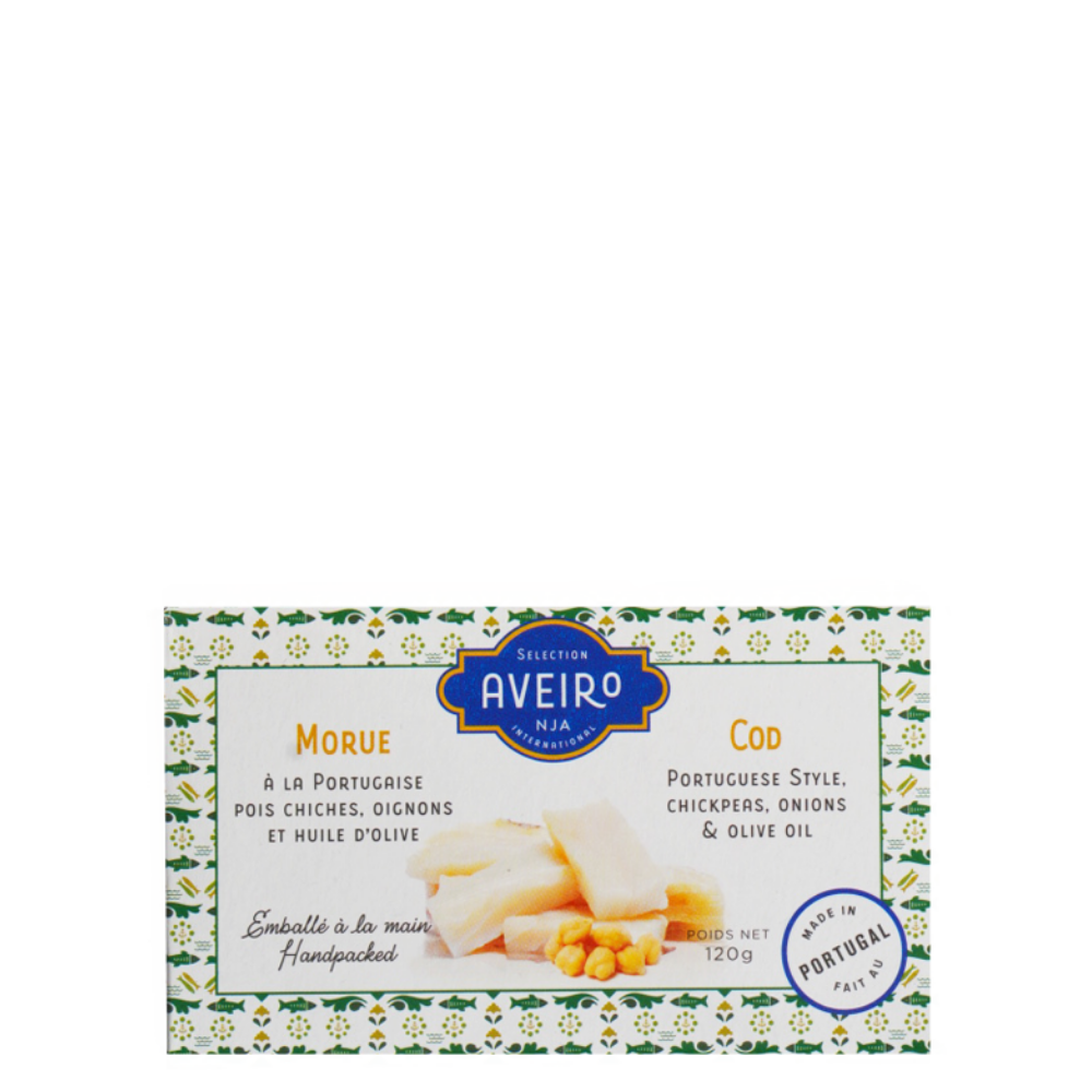 Cod with chickpeas onions & olive oil