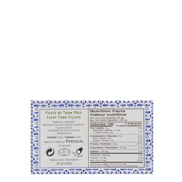 Filets de thon pâle aux algues et à l'huile d'olive