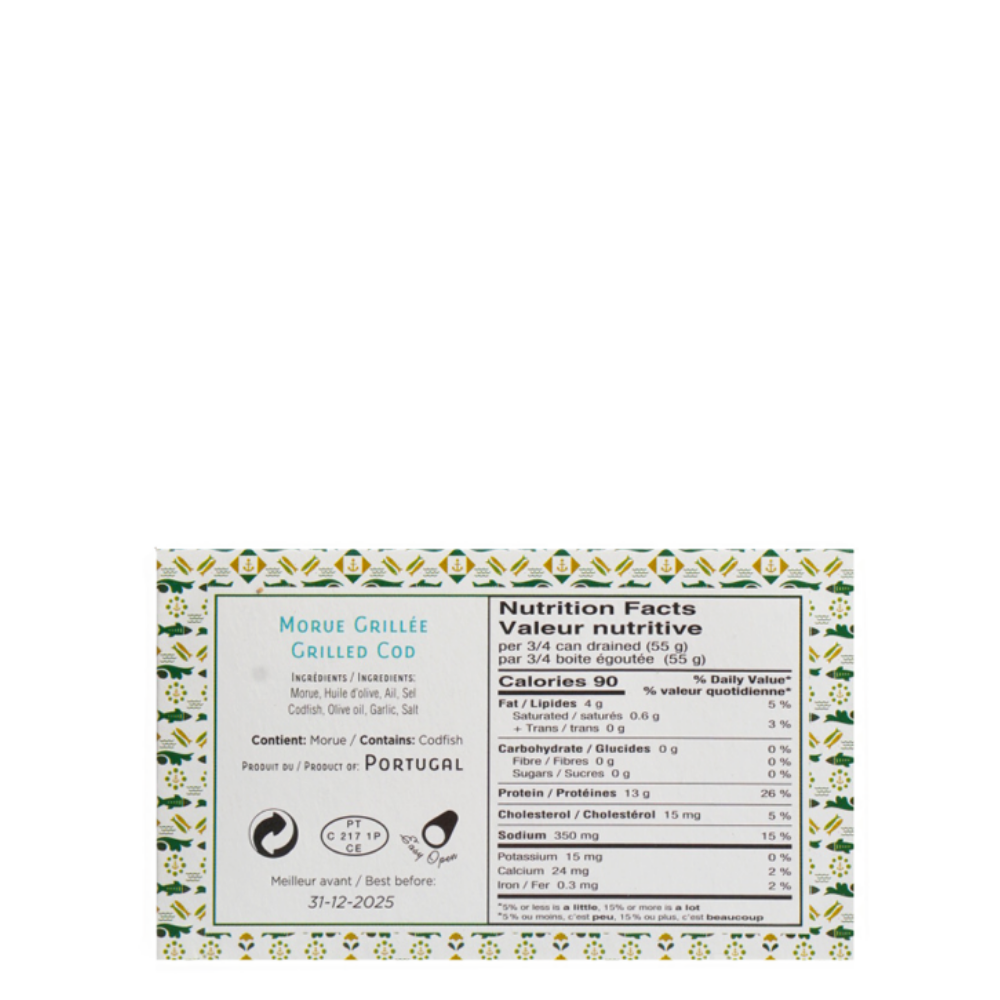 Filets de morue grillés à l'ail et à l'huile d'olive