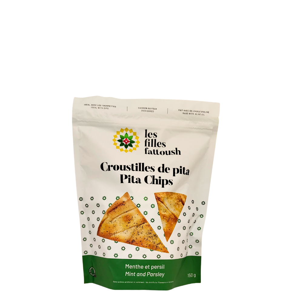 Mint & parsley pita chips